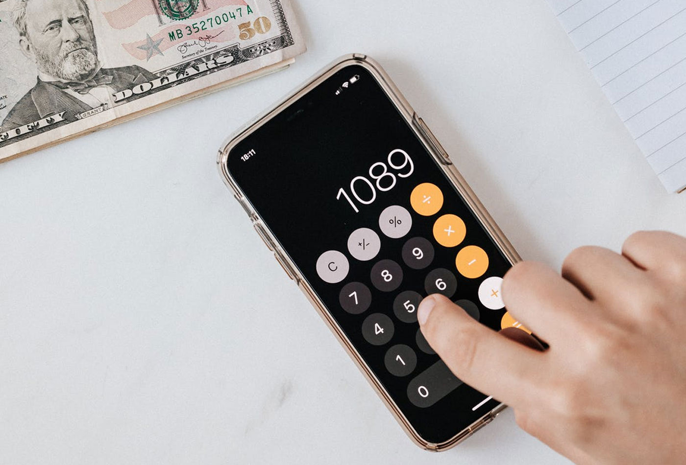 Calculadora teléfono cumplir con metas financieras