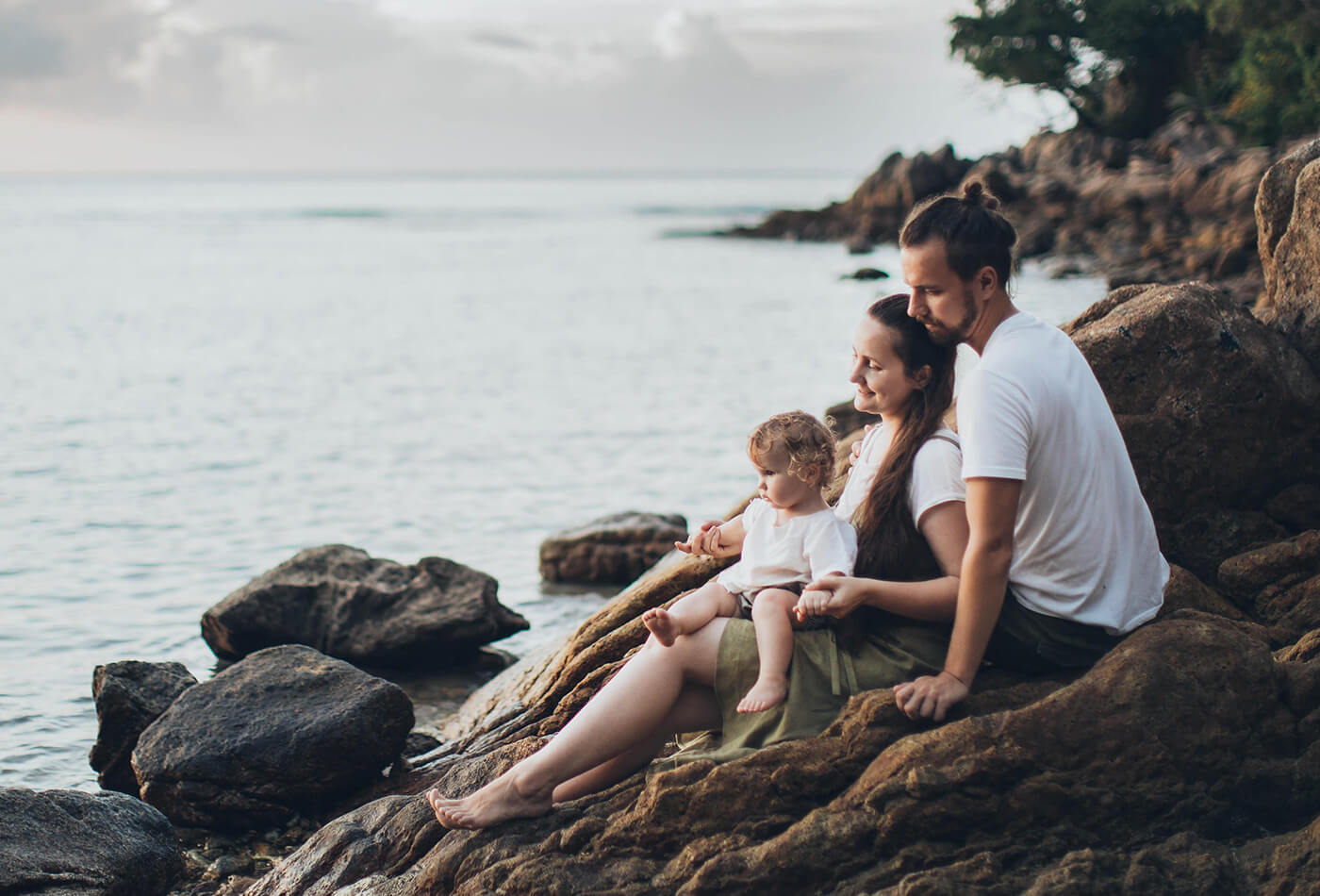 familia con seguro de vida