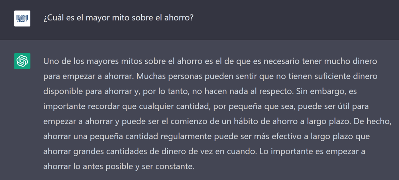 mitos sobre el ahorro según una inteligencia artificial