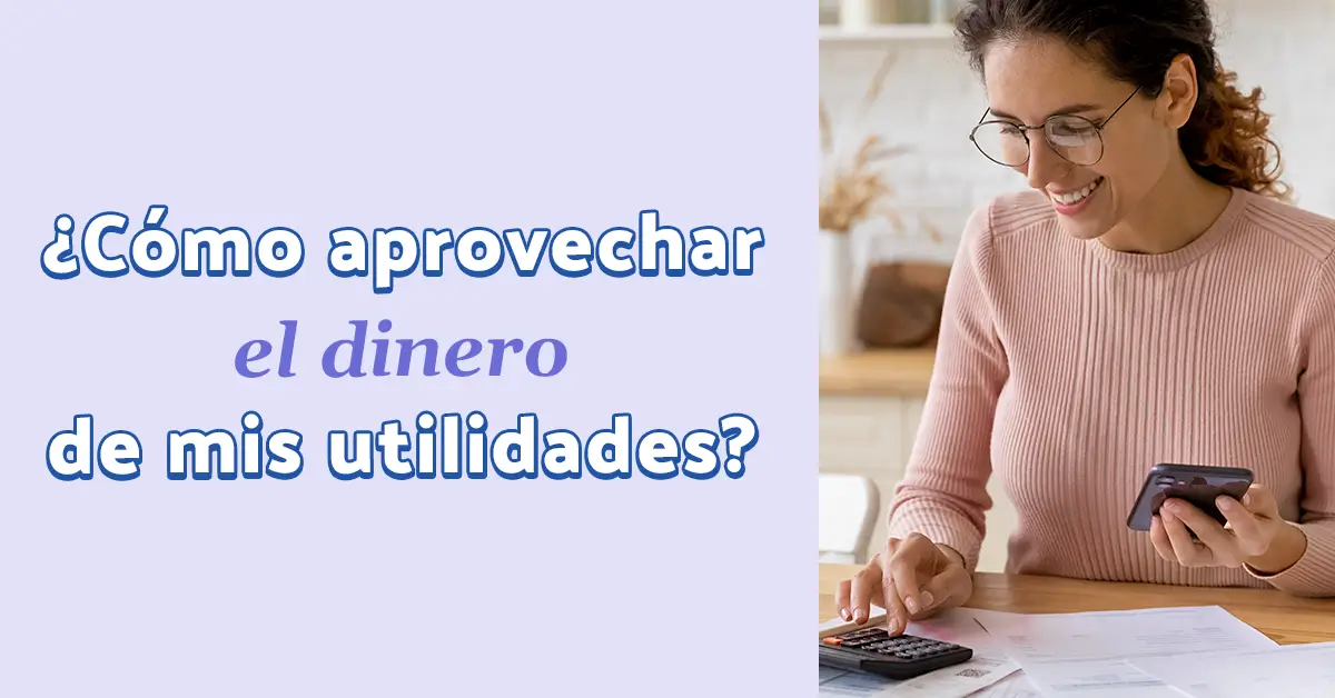 mujer calculando las utilidades